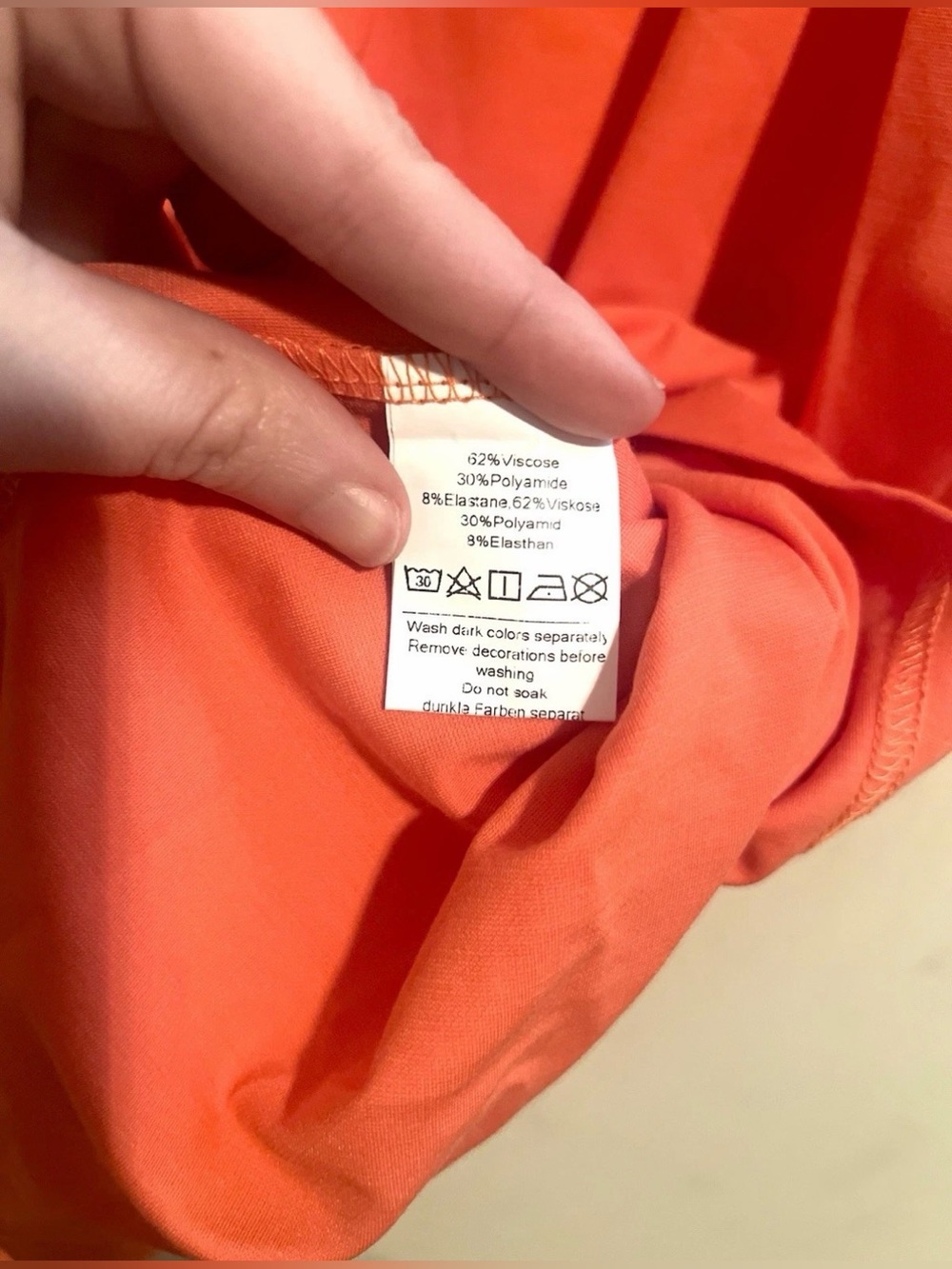 NWT Women’s JASAMBAC Sleeveless Orange Midi Dress with Knotted Waist Size XL - Picture 14 of 16